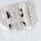 54 Bague moderne italienne en or blanc 18 carats et diamants 58 Facettes A1851