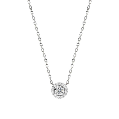 Embrace - Collier halo en or blanc 18K et diamants 58 Facettes GPD1021WG-2