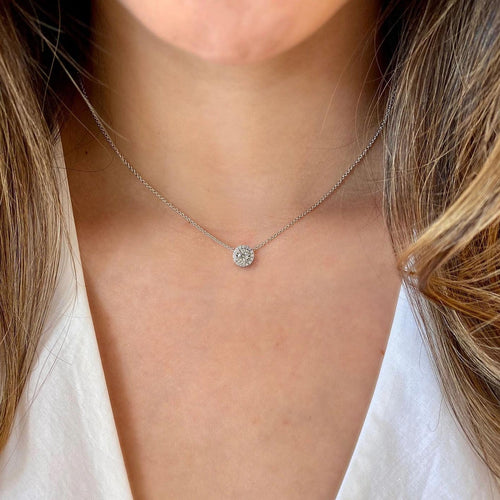 Embrace - Collier halo en or blanc 18K et diamants 58 Facettes GPD1021WG-2