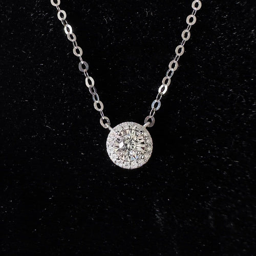 Embrace - Collier halo en or blanc 18K et diamants 58 Facettes GPD1021WG-2