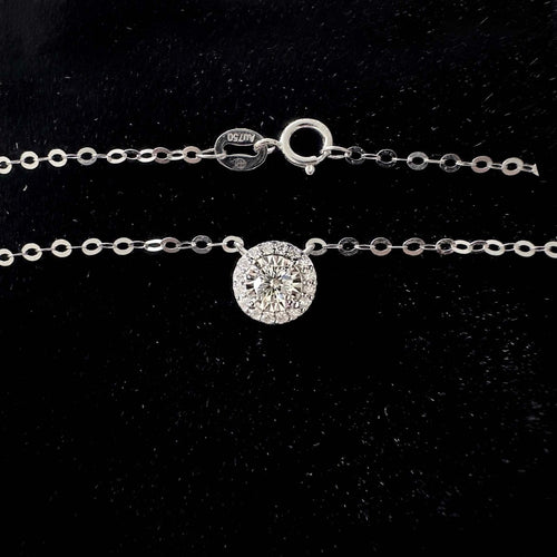 Embrace - Collier halo en or blanc 18K et diamants 58 Facettes GPD1021WG-2
