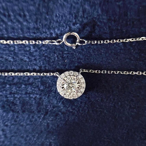 Embrace - Collier halo en or blanc 18K et diamants 58 Facettes GPD1021WG-2