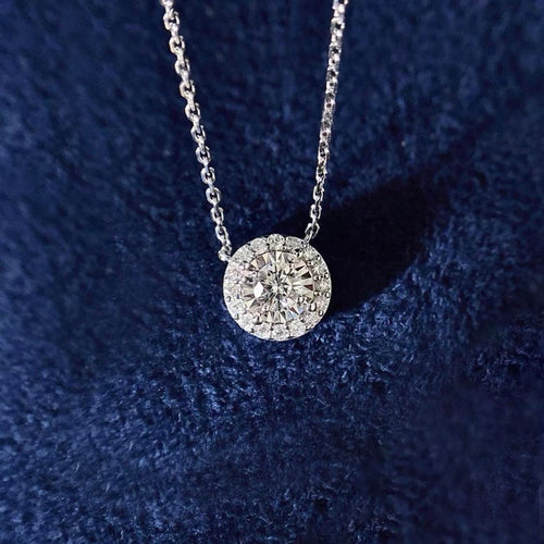 Embrace - Collier halo en or blanc 18K et diamants 58 Facettes GPD1021WG-2