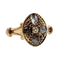 56.5 Bague marquise victorienne en or rose 18k et diamants 58 Facettes A07789