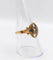 56.5 Bague marquise victorienne en or rose 18k et diamants 58 Facettes A07789