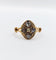 Bague 56.5 Bague marquise victorienne en or rose 18k et diamants 58 Facettes A07789