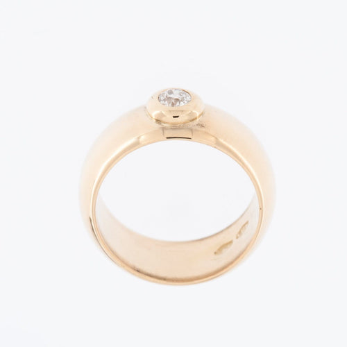 59.5 Bague italienne en or jaune 18 carats avec diamant 58 Facettes A1754