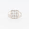 55 Bague signet allemande en or blanc 18 carats et diamants 58 Facettes A1802