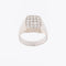 55 Bague signet allemande en or blanc 18 carats et diamants 58 Facettes A1802