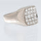 55 Bague signet allemande en or blanc 18 carats et diamants 58 Facettes A1802