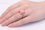 54 Bague ancienne en platine, diamants et corail 58 Facettes BAG  0009