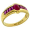 54 Bague vintage en or jaune 18 carats et rubis 58 Facettes A1931D