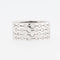 Bague 55 Bague italienne moderne en or blanc 18 carats et diamants 58 Facettes A1863