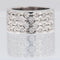Bague 55 Bague italienne moderne en or blanc 18 carats et diamants 58 Facettes A1863