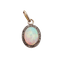 Pendentif Pendentif victorien en or 18k, opale et diamants taille rose 58 Facettes A07739