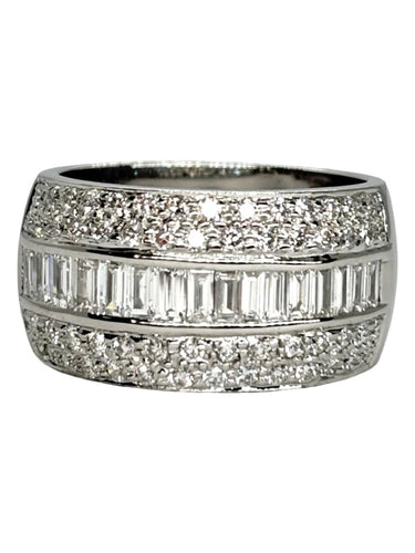 Bague 55 Bague en or blanc et diamants 1,50 ct 58 Facettes 2191