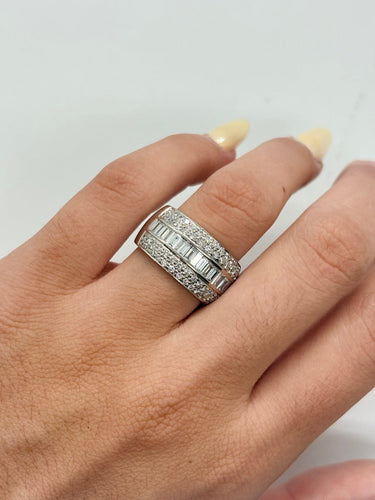 Bague 55 Bague en or blanc et diamants 1,50 ct 58 Facettes 2191