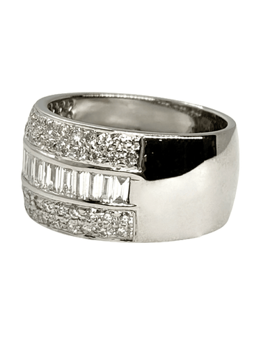 Bague 55 Bague en or blanc et diamants 1,50 ct 58 Facettes 2191