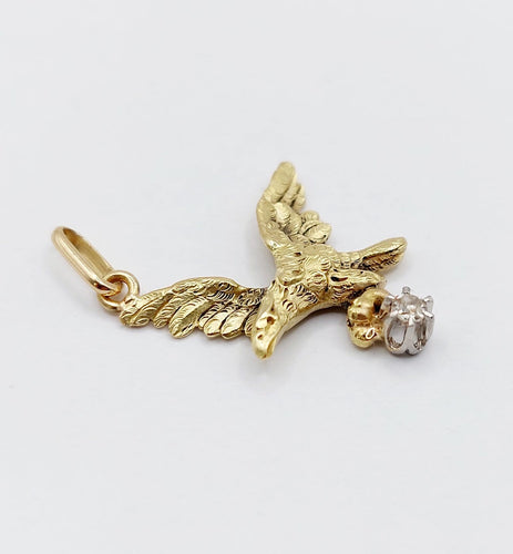 Pendentif Pendentif victorien aigle en or 18k et diamant 58 Facettes A07737