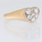 Bague 54 Bague cœur en or jaune et blanc 18 carats et diamants 58 Facettes A1832