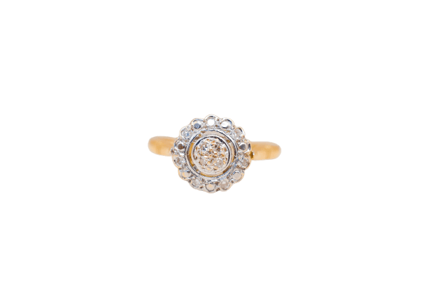 Bague ronde 2 Ors Diamants