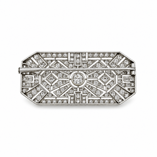 Broche Art déco - Broche en platine et diamants 58 Facettes 1.0001669/1