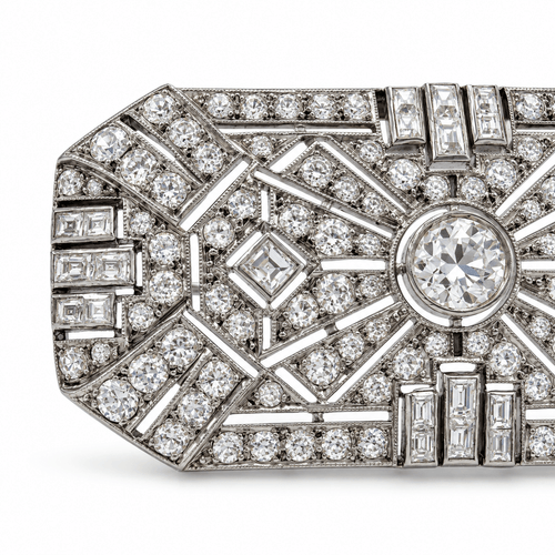 Broche Art déco - Broche en platine et diamants 58 Facettes 1.0001669/1