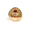 Bague 50 Bague dôme ajourée en or rose, platine et rubis birman 58 Facettes LMB-358
