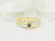 Bague 56 Bague vintage saphir en or jaune et blanc 18 kt 58 Facettes 33810