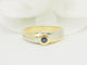 Bague 56 Bague vintage saphir en or jaune et blanc 18 kt 58 Facettes 33810