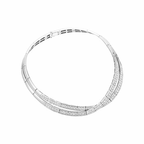 Collier Van Cleef & Arpels Avignon - Collier en or blanc et diamants 58 Facettes 35983