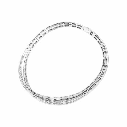 Collier Van Cleef & Arpels Avignon - Collier en or blanc et diamants 58 Facettes 35983