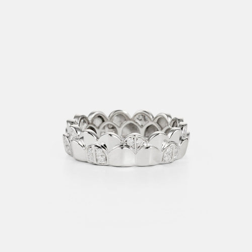 Bague 56 FRED Une Île d'Or - Bague en or blanc et diamants 58 Facettes 129
