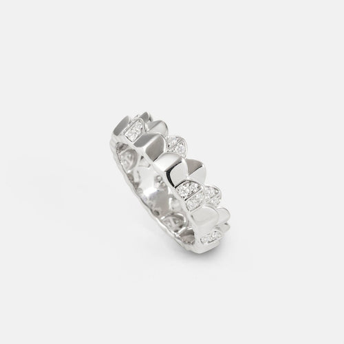 Bague 56 FRED Une Île d'Or - Bague en or blanc et diamants 58 Facettes 129