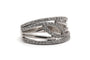 Bague 55 Bague contemporaine en or blanc 18 carats et diamants 58 Facettes B935