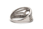 Bague 55 Bague contemporaine en or blanc 18 carats et diamants 58 Facettes B935