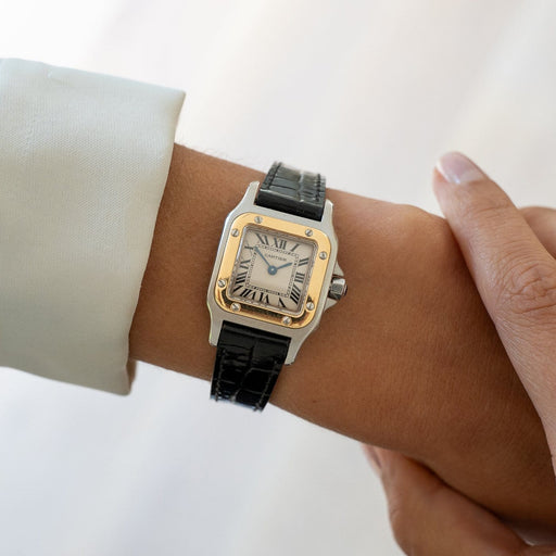 Montre Cartier Santos Galbée - Montre SM acier et or jaune 58 Facettes 540
