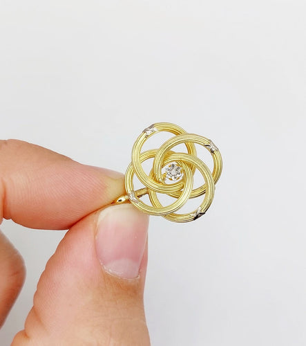 Pendentif Pendentif infini Art nouveau en or 18K et diamant taille rose 58 Facettes A07730