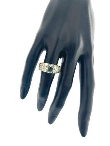 Bague 54 Bague rétro italienne en or jaune, péridot et diamants 58 Facettes A1967D