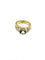 Bague 54 Bague rétro italienne en or jaune, péridot et diamants 58 Facettes A1967D