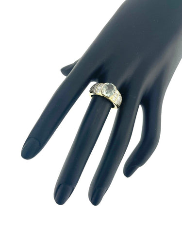 Bague 54 Bague rétro italienne en or jaune, péridot et diamants 58 Facettes A1967D