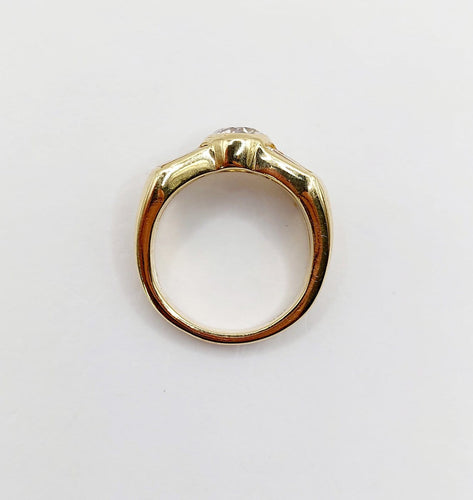 Bague 51 Bague rétro en or 18K et diamants 58 Facettes A07723