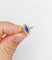 Bague 48.5 Bague marquise victorienne en or rose, pierre bleue et perles 58 Facettes A07715