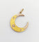 Pendentif Pendentif croissant de lune en or 18K et perles 58 Facettes A07705