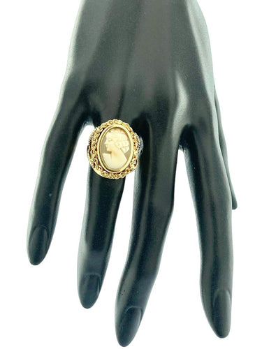 Bague 56 Bague camée de style victorien en or jaune 18 carats 58 Facettes A1999D
