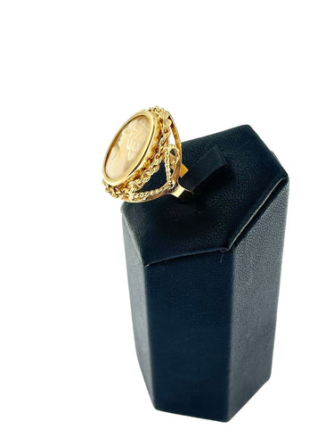 Bague 56 Bague camée de style victorien en or jaune 18 carats 58 Facettes A1999D