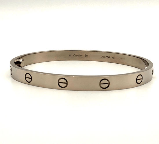 Bracelet Cartier Love - Bracelet classique taille 20 en or gris 18K 58 Facettes BOP/260078