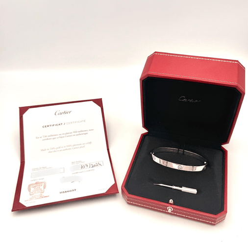 Bracelet Cartier Love - Bracelet classique taille 20 en or gris 18K 58 Facettes BOP/260078