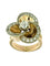 Bague 54 Bague cocktail italienne Art déco en or rose et blanc avec diamants 58 Facettes A2002D