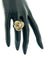 Bague 54 Bague cocktail italienne Art déco en or rose et blanc avec diamants 58 Facettes A2002D